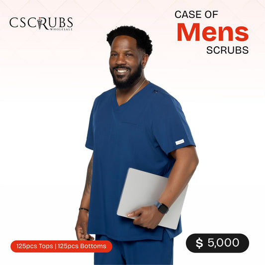 CASE OF MENS SCRUBS | 125 PCS TOPS & 125 PCS BOTTOMS