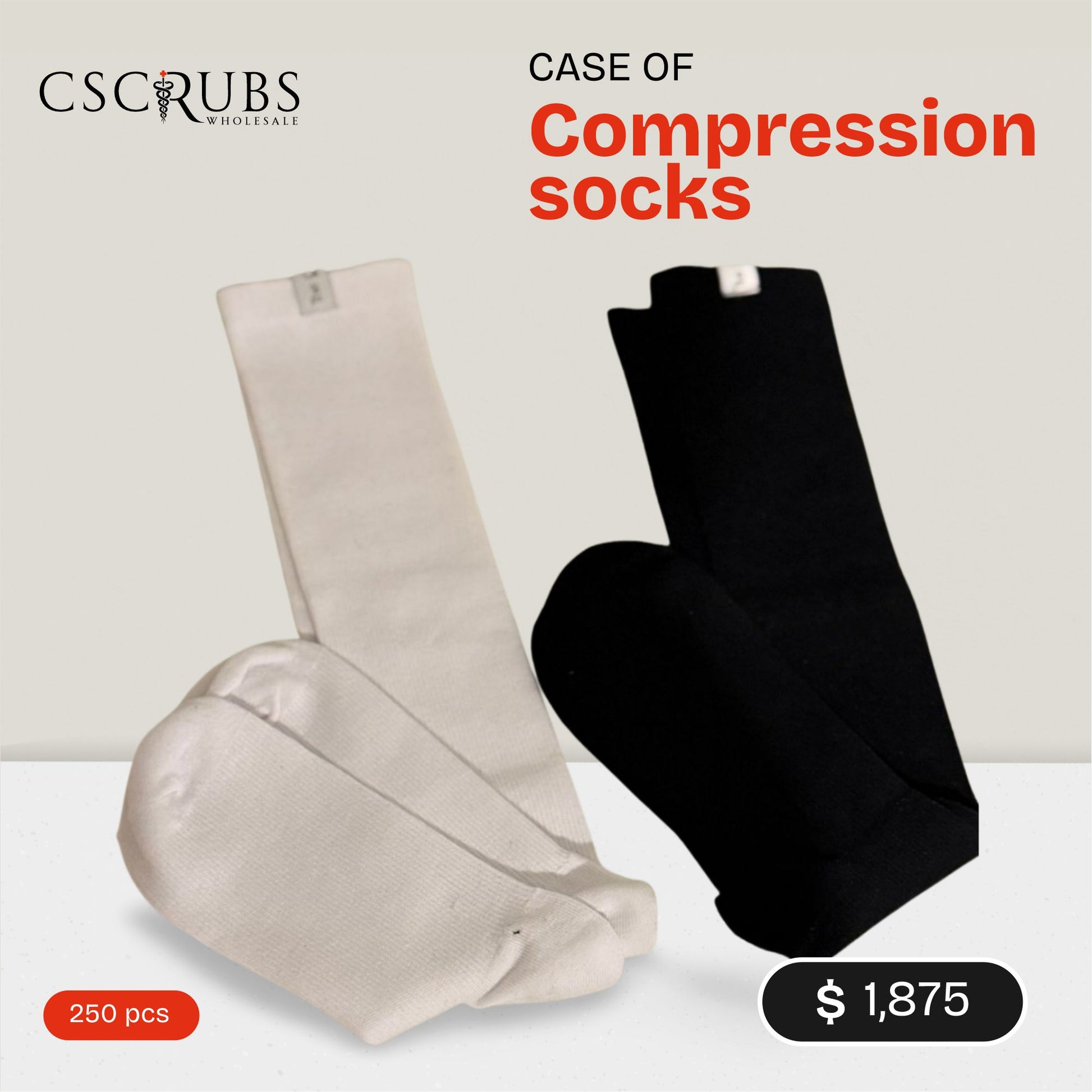 CASE OF COMPRESSION SOCKS | 250 PCS