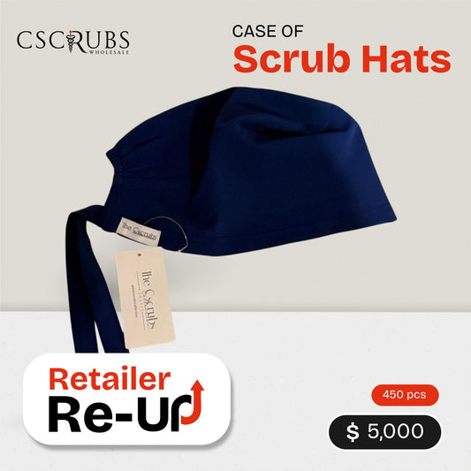 CASE OF SCRUB HATS - 450 PCS | RETAILER RE-UP