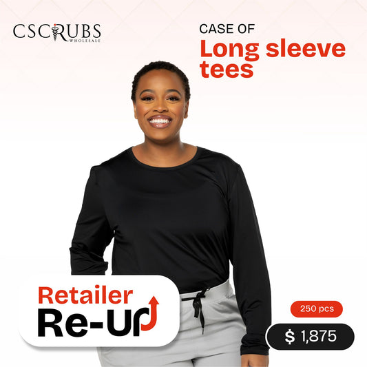 CASE OF LONG SLEEVE TEES - 250 PCS | RETAILER RE-UP